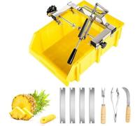 Pineapple Peeler and Corer with 4 Blades Adjustable Spacing 30-37cm Double Lever Control Kitchen Tool