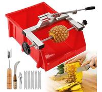 Pineapple Peeling Machine, Retractable Double Pole and Cut Fast Complete for Home, Restaurant, Bar, Supermarket