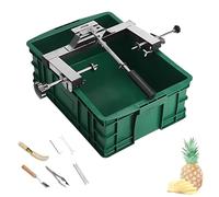 Pineapple Peeling Machine, Stainless Steel Skinner with Eyelet Removal Tool, Adjustable Spacing for Supermarkets and Stalls