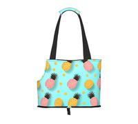 Pineapple Polka Dot Figure Printed pet shoulder bag for going out - small dog and cat dual-purpose shoulder bag