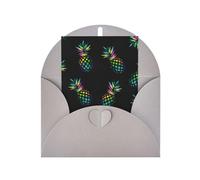 Pineapple Print Adorable Blank Cards& Envelopes,Unique Designs Perfect for Festivals, Invitations