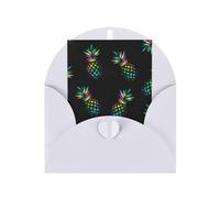Pineapple Print Adorable Blank Cards& Envelopes,Unique Designs Perfect for Festivals, Invitations