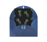 Pineapple Print Adorable Blank Cards& Envelopes,Unique Designs Perfect for Festivals, Invitations