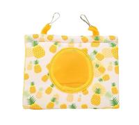 Pineapple-Print Bird Tent, Hanging Birdhouse for Parrots & Small Birds, Cozy Resting Playing Nest House Bed Hut Cage Parrot For Lovebird Tent Sleeping Accessories (A, One Size)