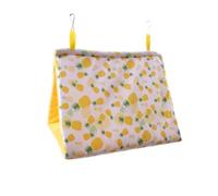 Pineapple-Print Bird Tent, Hanging Birdhouse for Parrots & Small Birds, Cozy Resting Playing Nest House Bed Hut Cage Parrot For Lovebird Tent Sleeping Accessories (F, One Size)