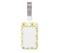 Pineapple.. Printed Card Badge Holder with Neck Strap, Vertical Cards Holder Anti-Scratch and Easy-Scan, for Office, School