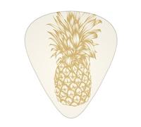 Pineapple Printed Guitar Picks Personalized Guitar Plectrums 12 Pcs For Acoustic Guitar Electric Guitar And Bass Bulk Guitar Pick One Size