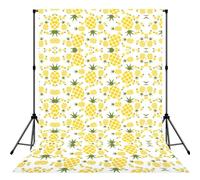 Pineapple.. Printed Photography Drape, Foldable Polyester Background, Easy Hang Rod Pocket Studio Prop