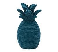 Pineapple Resin Figurine 9.3 Inch - Flocked Tropical Fruit Tabletop Ornament | Modern Bohemian Sculpture For Living Room Bookshelf Entryway Cabinet Mantel Workplace Home Holiday Party Shelf