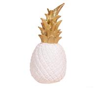 Pineapple resin ornament designed to beautify entrance spaces, bookcases, wine cabinets, and dining tables with unique design (Medium White)