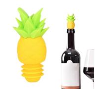 Pineapple Shaped Silicone Wine Stopper - Food Grade 6.8 x 2.8 cm 28 g For Bottle Seal - Creative Air Tight Leak Proof Stopper For Home Bar - Reusable Wine Saver