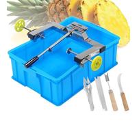 Pineapple Skinner, Bracket Adjustable Width, Double Rods Retractable, Interchangeable Blades for Supermarkets, Booths