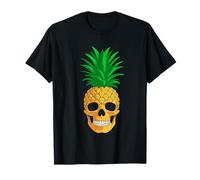 Pineapple Skull Hawaiian Summer Halloween Costume T-Shirt