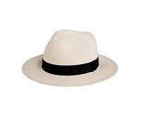 Pineapple&Star Hat Sun Straw Hat Fedora Hat Fine Braid Straw with UPF 50+ Removable Chin Strap (Medium, White)