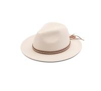 Pineapple&Star Sun Straw Fedora Beach Hat Fine Braid UPF50+ for Unisex, Off-white Nirva, S