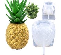 Pineapple Storage Box Resin Mold with Lid - Pineapple Container Mold,DIY Resin Flower Pot Molds, Epoxy Resins Pineapples Shaped Vase Pen Holder Bottle Jar, Pineapples Resins Molds Silicone