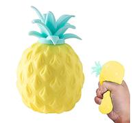Pineapple Stress Balls Sensory Fidget Toys Ball, Anti-Anxiety Fruit Squeeze Toys, Pressure Reliever Tools Set for ADHD Kids Adult, Ati-Stress Relax Balls Pressure Release Party Gifts (Yellow)