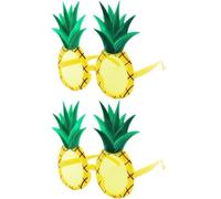 Pineapple Sunglasses - Funny Fruit Shape Glasses for Adults, Perfect for Beach Parties, Hawaiian Luau, Fancy Dress Costumes, or Phone Props - 2pcs