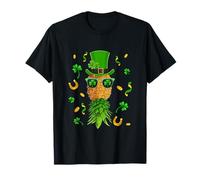 Pineapple Sunglasses Shamrocks St. Patrick's Day Irish Vegan T-Shirt