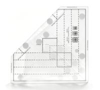 Pineapple Trim Tool Mini Quilt Ruler, Sewing Ruler Template Mini for 6, 8, Or 10 Inch Finished Ananas Blocks, Transparent Acrylic Quilting Ruler Household Sewing Ruler for DIY Sewing Accessories