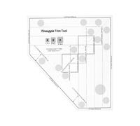 Pineapple Trim Tool Quilting Ruler, Non-Slip Acrylic for Sewing, Crafting, Patchwork (Clear, 10-1/2in X 10-1/2in)