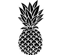 Pineapple Vinyl Decal Sticker for Car/Window/Wall (White Gloss)