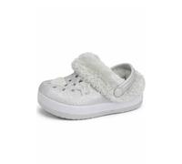 Pineapple Women's Faux Fur Lined Clogs with Glitter Finish in Metallic Silver | Size: 8 Pineapple Metallic Silver 8