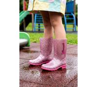 Pineapple Women's Knee High Boots with Glitter Finish & Pull On Fit in Fuchsia | Size: 12 Pineapple Fuchsia 12