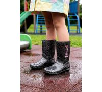Pineapple Women's Knee High Boots with Glitter Finish & Pull On Fit in True Black | Size: 12 Pineapple True Black 12