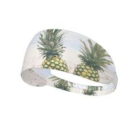Pineapples On The Summer Beach Printing One-Pack Comfortable Elastic Exercise Headband Athletic Band 4.3 * 13.4in Soft And Breathable â€‹