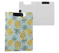 Pineapple's Retro Print Clipboard Folder, A4 Size Folder Clipboard with Pen Slot for Office School