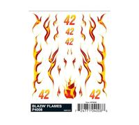 PineCar Derby Racers Dry Transfer Decals Blazin' Flames