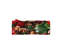 Pinecone Holly Berries Baby Bow Headband-Soft Stretchy for 0-6 Months