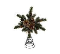 Pinecone Tree Topper Iron Hallow Tree Topper for Christmas Tree Decorations Home Holiday Xmas Party Indoor Decor