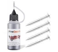 pinedash pro Pinewood Car Axles Kit-0.5oz Graphite Powder & 4pcs Derby Car Axles-Pinewood Speed Axles-Graphite Lubricant for Derby car Pine Derby Weights Wheels Axles Speed