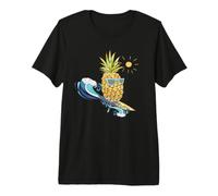 PineDude Pineapple Wearing Sunglasses Surfer Tshirt Premium T-Shirt