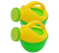 Pineeseatile 2Pcs Kids Watering Can, 3x4 Plastic Watering Can with Cute Spout & Handle, Lightweight Portable Reusable Small for Children Garden Home Outdoor for Daily Use