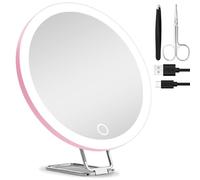 Pineeseatile 30X Magnifying Mirror, 30X Magnifying Mirror with Light, 6-Inch with High Magnification, 3 Suction Cups and Adjustable Stand for Home or Travel