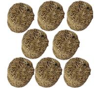 Pineeseatile 8Pcs Miniature Hay Bales Simulation Wooden DIY Decorative Hay for Crafts Faux Mini Bales for Dollhouse Toy Farm, Cylindrical