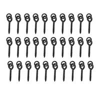 Pineeseatile Bait Screw Carp Boilie Bait Screw with Round Link Loop Swivels Fishing Terminal Rig Tackle 12MM 30PCS Bait Spike