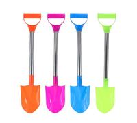 Pineeseatile Beach Diggers, Kids Sand Shovel Plastic Snow Sand Digging Spade Toys with Stainless Steel Handle 4PCS Random Color for Winter Holiday