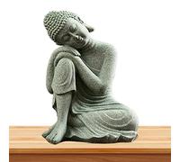 Pineeseatile Buddha Decor Buddha Statue Mini Buddha Buddah Ornament Sandstone Resting Sleeping Buddha Meditating Accessories For Zen Garden Style 1