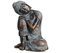 Pineeseatile Buddha Statue Indoor Resting Buddha Ornaments for the Home 9.5'' Tall Figurine Resin Sleeping Statues Feng Shui Meditation Decor Style 1, Statue Indoor