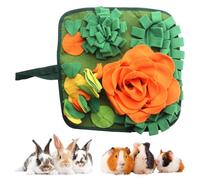 Pineeseatile Bunny Foraging Mat, Rabbit Foraging Mat - Snuffle for Rabbits, Interactive Feeding Toy with Non-Slip Back, Enrichment Activity for Guinea Pigs, Hamsters