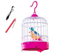 Pineeseatile Chirping Bird, Bird Toys for Kids 4.7x4.7x7.9 Inch Sound-Activated Remote Control with Light Chirping Realistic Toy Birds for Baby Toddler Kids