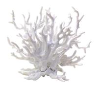 Pineeseatile Coral Decor, Coral Reef Decor, 6.3x2.4x5.3 Inch Resin Fake, White Aquarium Decorations for Fish Tank Landscape