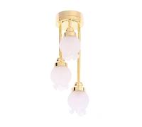 Pineeseatile Dollhouse Lighting, Dollhouse Lights, Realistic 1:12 Miniature LED Lighting Battery Operated Lily of the Valley Hanging Ceiling Lamp for DIY, Pretend, Mini Chandelier for Daily Use