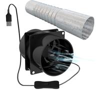Pineeseatile Extractor Fan Fume Extractor with 236" Duct USB Power Moxibustion Smoke Extractor Fan Adjustable Quiet Running Drive-by-Wire 5V 2A Portable Extractor Fan