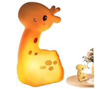 Pineeseatile Giraffe Night Light 4x8x3.5in LED Pat Lamp USB Rechargeable Cute Night Light for Kids with 3 Lighting Color Silicone Night Light for Bedroom, Crib, Nursery,Animal Night Light