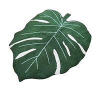 Pineeseatile Green Leaf Non Slip Bathroom Mat Super Absorbent Bath Mat Washable Bathroom Rug for Bedroom Doorway Bath Mat